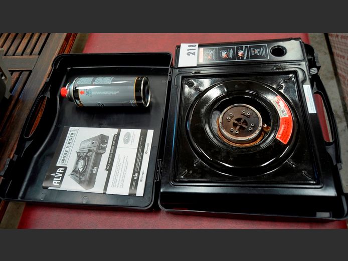 ALVA PORTABLE GAS STOVE WITH CYLINDER & CASE
