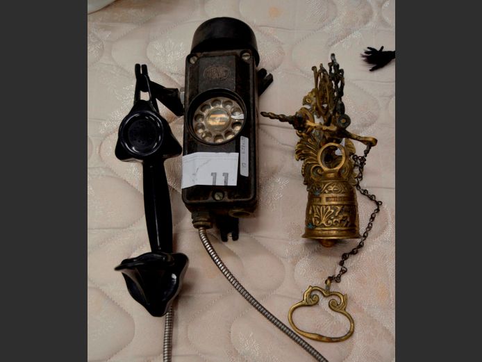 MINER'S TELEPHONE & A BRASS DOORBELL