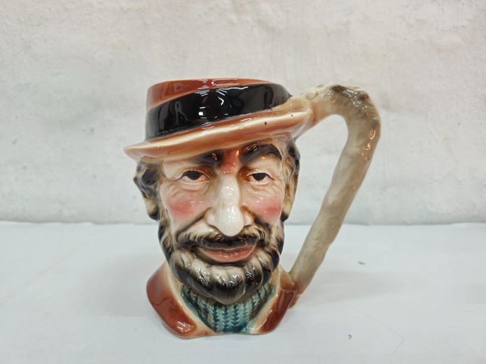 Vintage Ceramic Hand-Painted Toby Character Mug