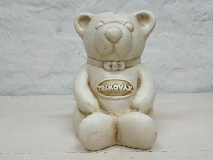 Vintage Trimovax Promotional Teddy Bear Figurine Planter