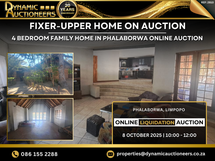 4 BEDROOM FIXER UPPER FAMILY HOME- LIMPOPO