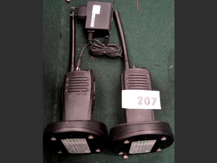 SET OF 2 MOTOROLA DP1400 TWO-WAY RADIOS WITH CHARGERS [Untested]