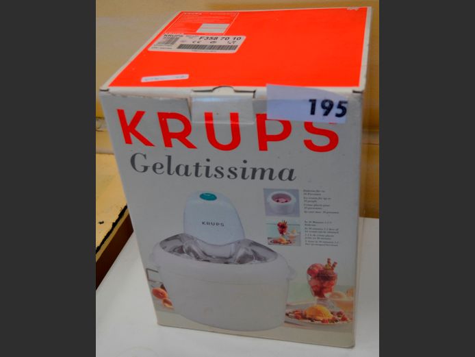 KRUPS GELATISSIMA ICE CREAM MAKER [Switches on, untested further]