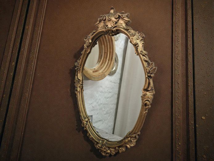 Rococo Style Oval Wall Mirror