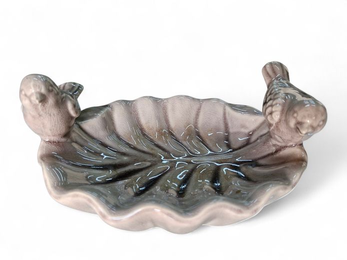 Ceramic Songbirds Vessel / Soap Dish