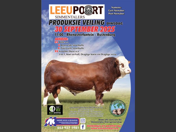 LEEUPOORT SIMMENTALERS PRODUKSIEVEILING