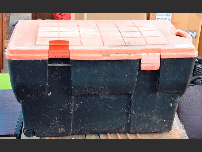 BLACK & ORANGE STORAGE CONTAINER