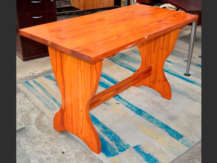 PINE KITCHEN TABLE, 122 x 59 x 75cm