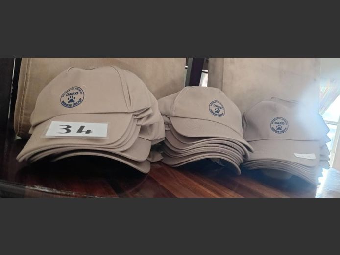 LOT: 30 x KHAKI BRANDED CAPS
