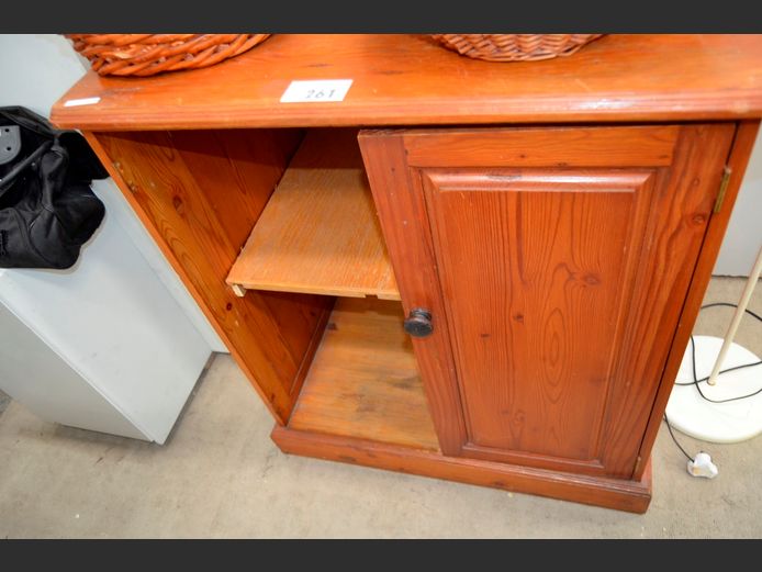OREGON PINE SINGLE DOOR CABINET, 80 x 58 x 90cm [Needs an additional door]