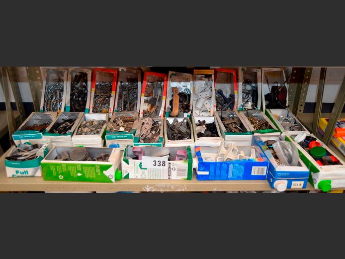 LARGE LOT: BOLTS, NUTS, SCREWS, FASTENERS, etc