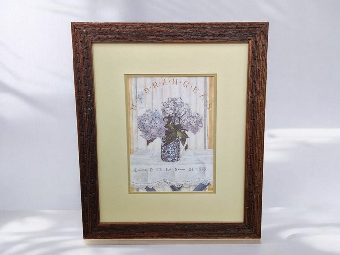 Hydrangeas in Vintage Vase Framed Print