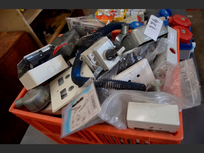 VARIOUS WALL PLUGS, SWITCHES, etc