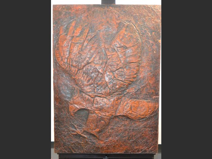 BEATEN COPPER ARTWORK "EAGLE", 56.6 x 78.8cm