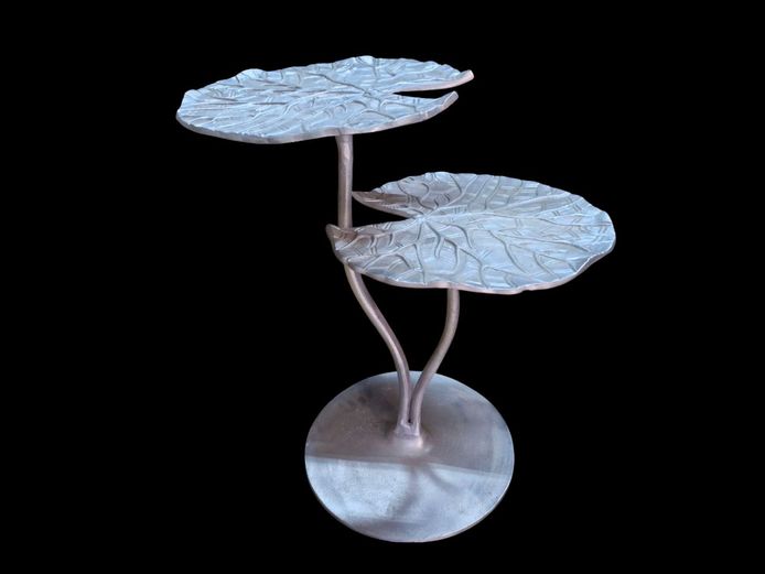 Aluminum Lotus Leaf Designers Side Table