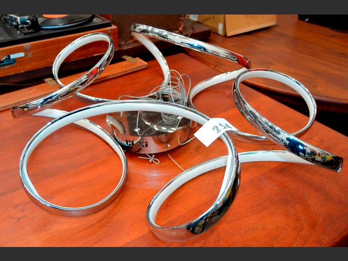 FUNKY CHROME CEILING LIGHT, 77 x 72 x 20cm