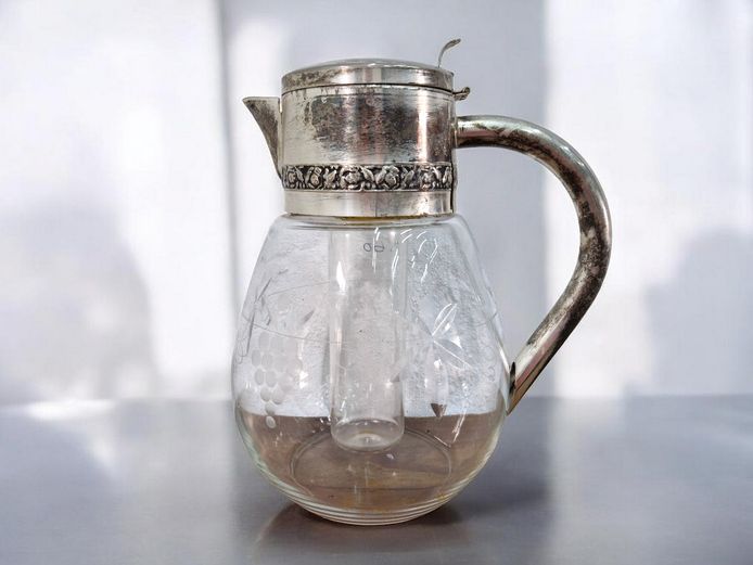 Vintage Cut Glass Tea/Coffee Carafe