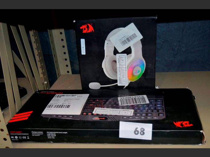 RED DRAGON GAMING KEYBOARD & HEADSET [Untested]