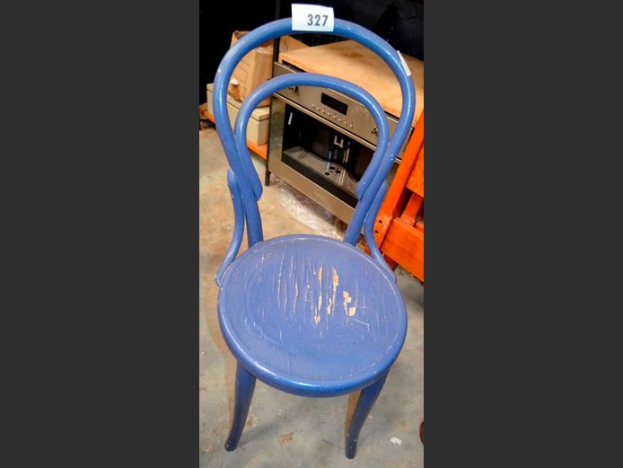 PURPLE PAINTED BENTWOOD CHAIR [Needs TLC]