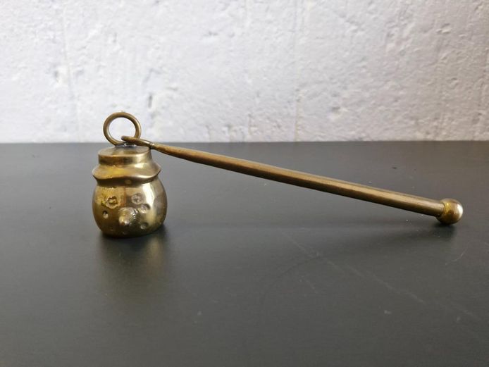 Charming Brass Snowman Candle Extinguisher / Snuffer