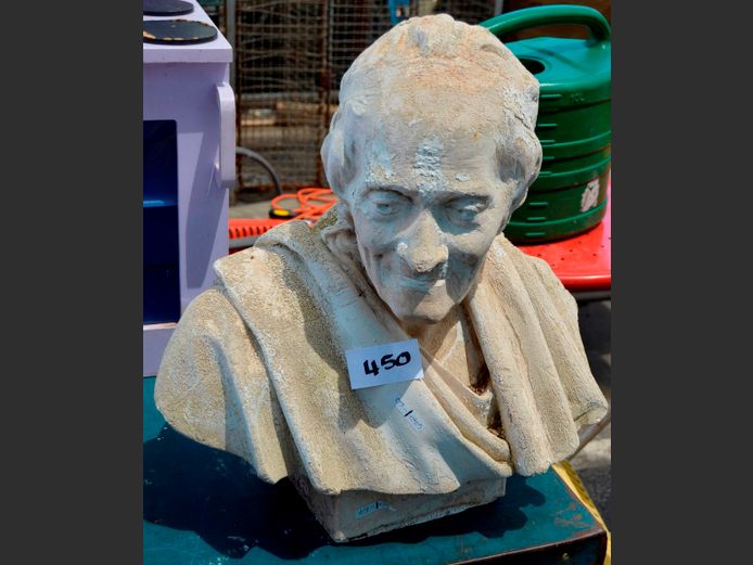 PLASTER OF PARIS BUST OF VOLTAIRE