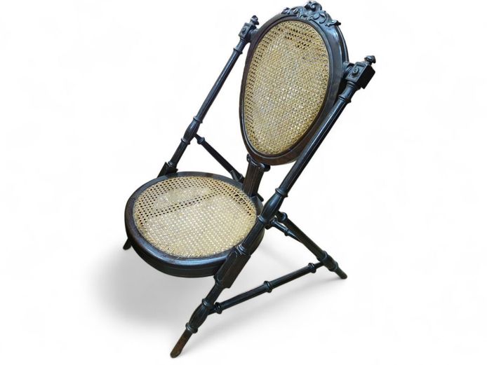 Blyth & Sons Victorian Mahogany Cane Seat Feeding Chair