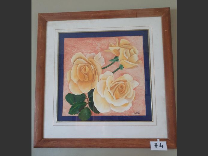 Framed Watercolour "Roses"