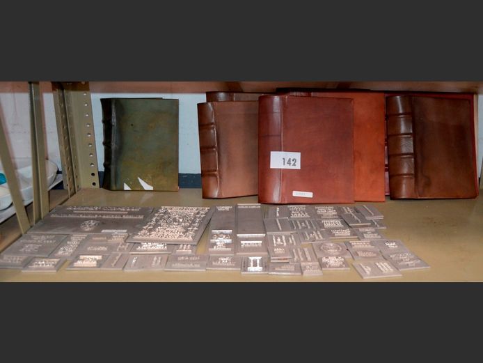 VINTAGE METAL PRINTING BLOCKS & BOOK COVERS
