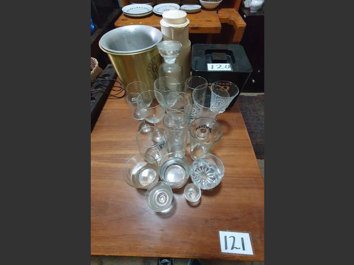 LOT: ICE BUCKETS, GLASSES, etc