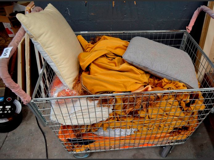 CURTAINS, SCATTER CUSHIONS, FABRIC, etc [Excl. Trolley]