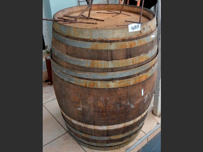 OAK WINE BARREL, 70cm Diameter x 89cm High