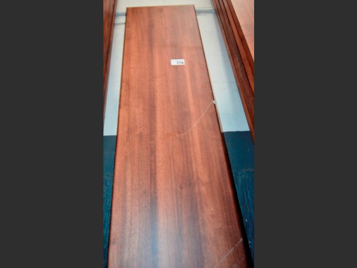 LOT: 2 x STAINED OAK COUNTER TOPS, 210 x 45cm