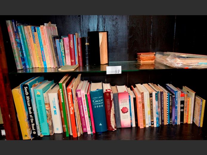 LOT ON 2 SHELVES: ASSORTED BOOKS