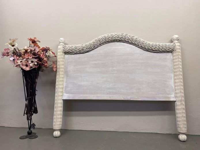 Wicker double headboard