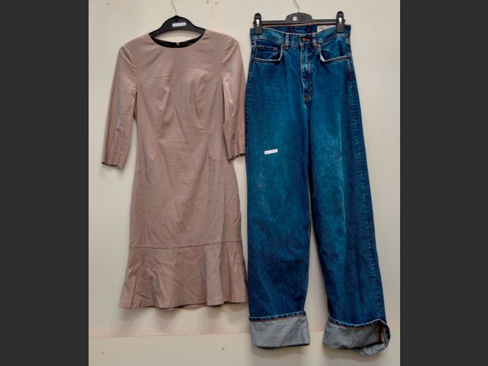 ZARA: DRESS [Size XS] & DENIM JEANS [Size 32]