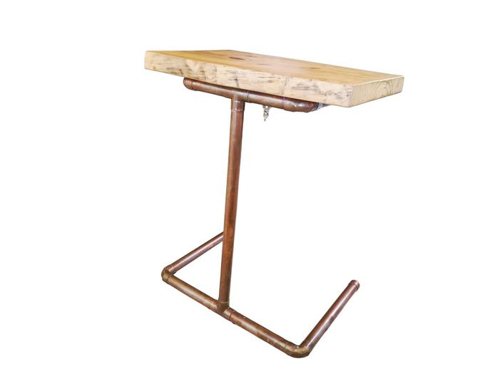 Copper & Wood Laptop Table