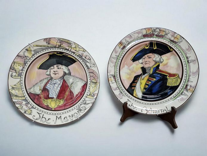 Royal Doulton Series Ware Plates "The Admiral" and "The Mayor"