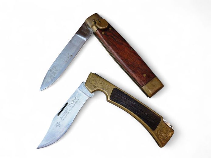 Vintage Aitor Cocker & Edgeco Leverlock Pocket Knives