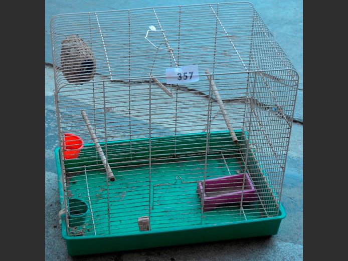 METAL BIRD CAGE, 56 x 39 x 51cm