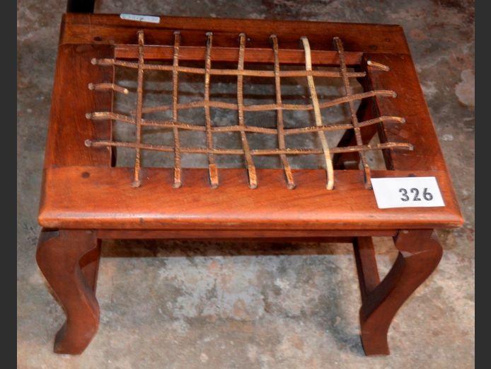 RIEMPIE STOOL, 43 x 30 x 32cm [Riempies need replacing]