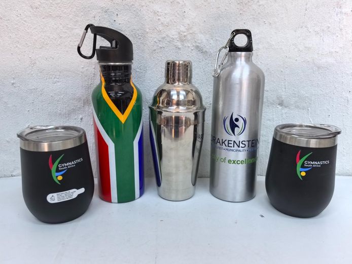 5-Piece Stainless Steel Drinkware Set with Shaker and Tumblers
