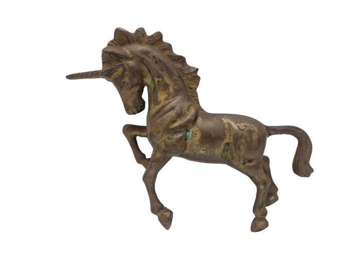 Vintage Brass Unicorn Figurine