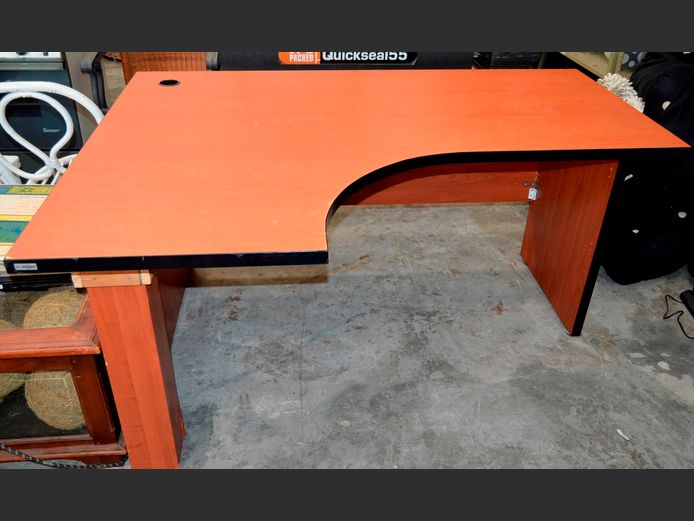 CHERRY FOIL L-SHAPED DESK, 160 x 120 x 76cm