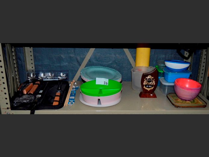 BRAAI UTENSILS IN BAG, NAPKIN RINGS, etc