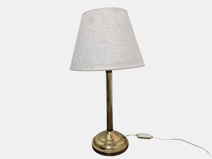 Vintage Brass Plated Table Lamp with Shade