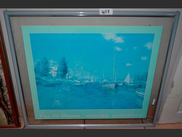 FRAMED PRINT "YACHTS ON WATER", 70 x 5 x 52.5cm