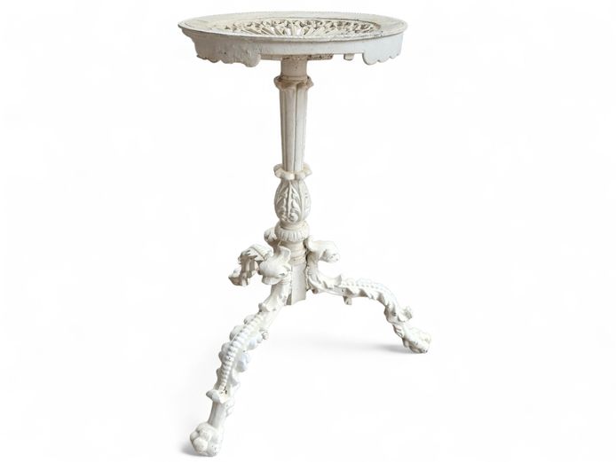 Antique Cast Iron Torchere Plant Stand