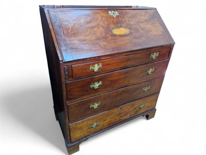 Georgian Mahogany Writers Bureau with Inlay Motif