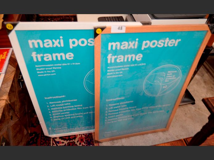 LOT OF 2: MAXI POSTER FRAMES
