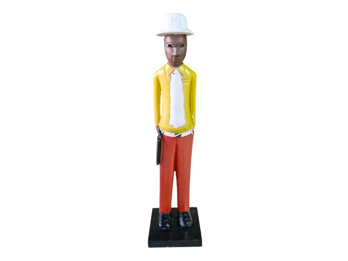 Colonial-Style Carved Wooden "Colon" Figure